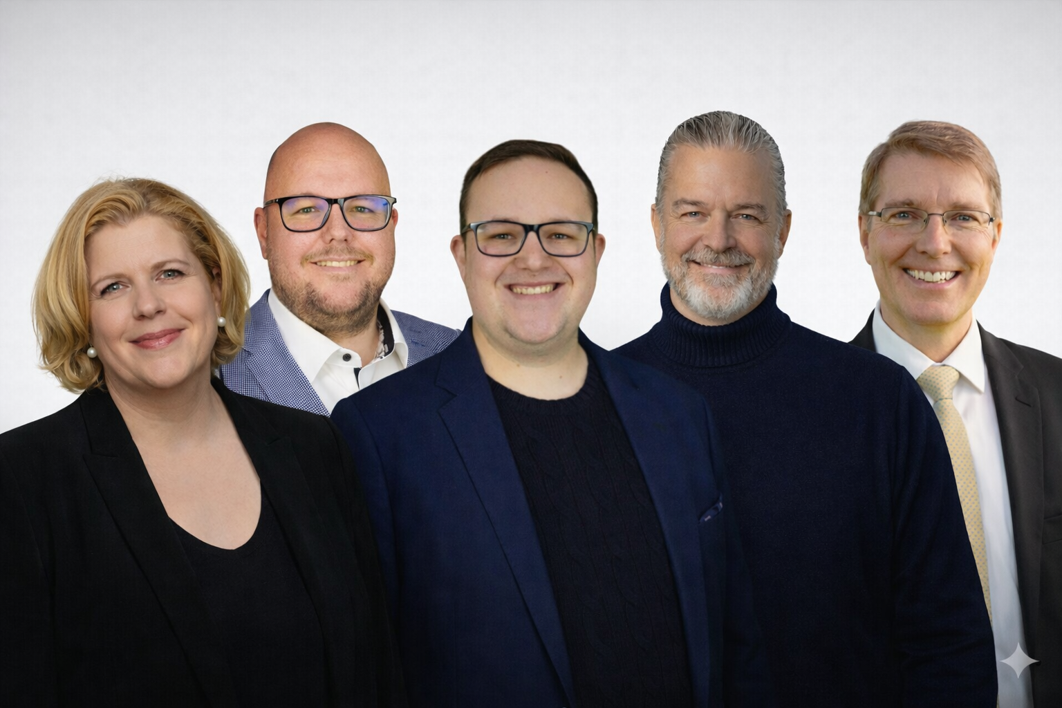 Von links nach Rechts: Sandra Bubendorfer-Licht, Christian Görtz, Maximilian Joschko, Peter Corticelli, Dr, Wolfgang Storm 