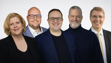 Von links nach Rechts: Sandra Bubendorfer-Licht, Christian Görtz, Maximilian Joschko, Peter Corticelli, Dr, Wolfgang Storm